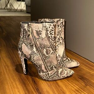 Snake skin booties